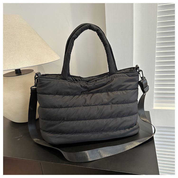 Monica Laurent — Quilted Shoulder Bag (Black)