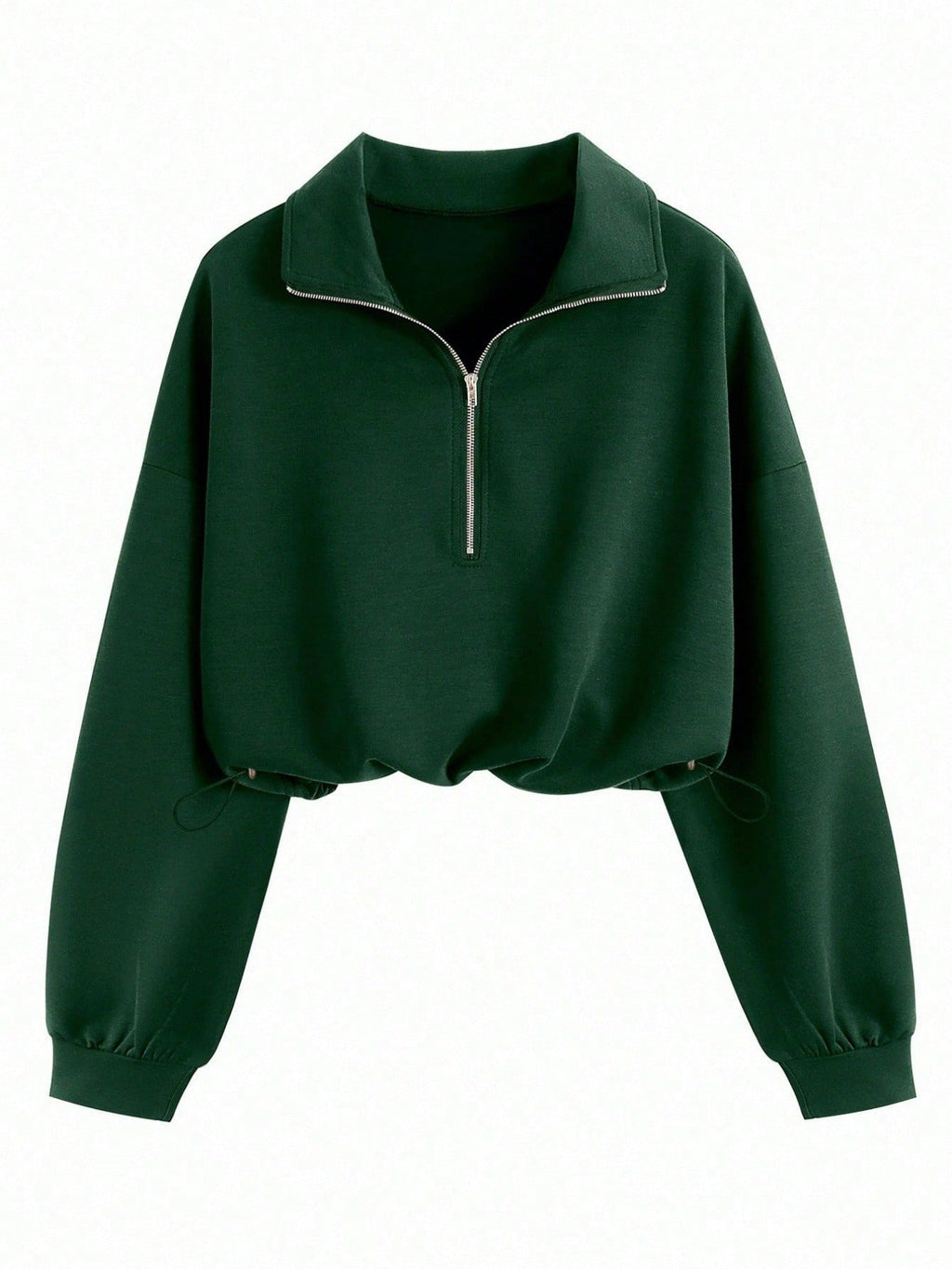 Lia | Cropped Hoodie with Zip and Drawstring