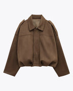Fae | Elegant Suede Leather Jacket for Women