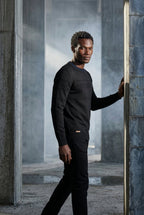Structured Tonal Textured Crewneck Sweater | Liam