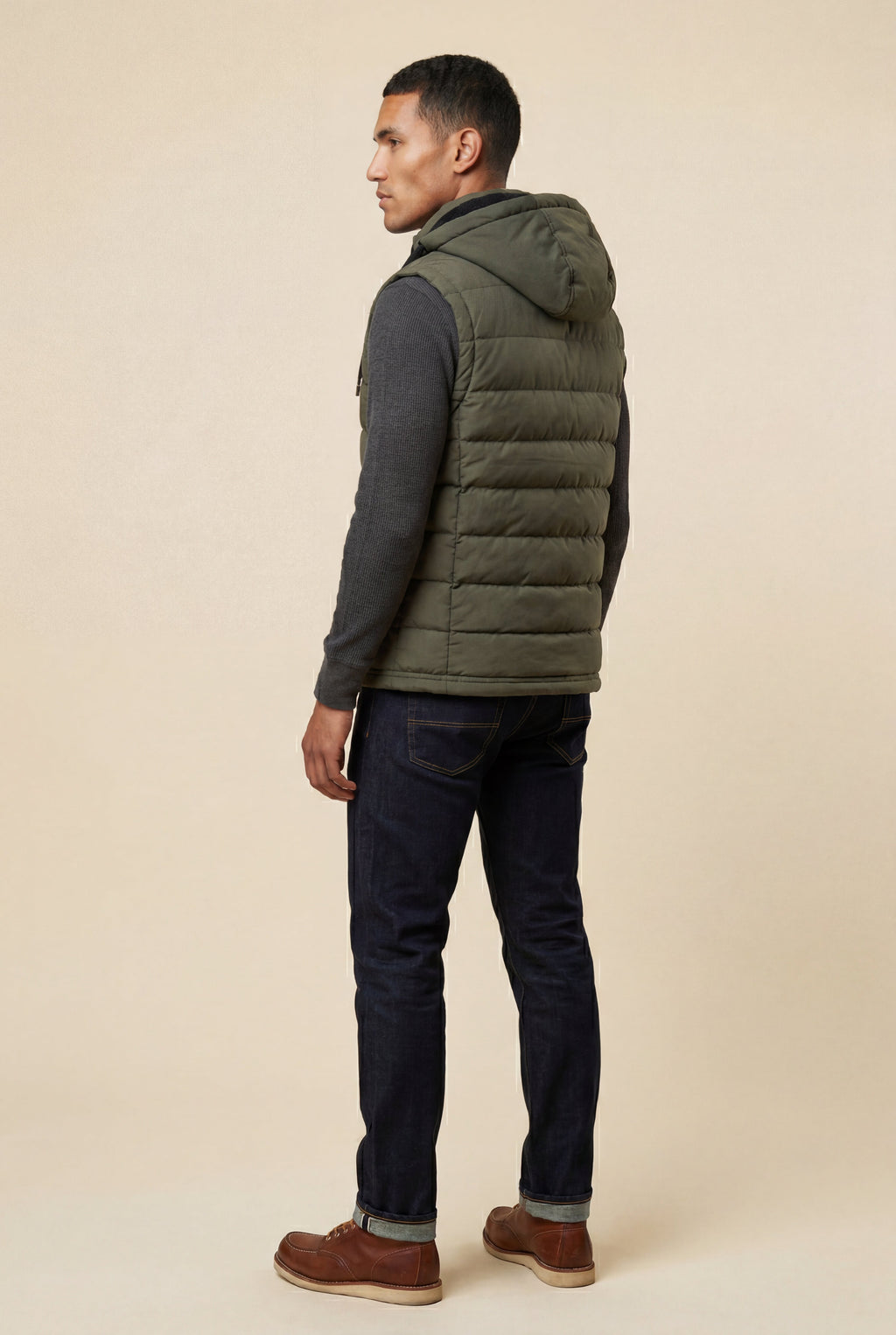 Liam | Quilted Hooded Puffer Vest with Zip Pockets