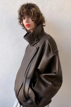 Elcevi | Women's Faux Leather Biker Jacket