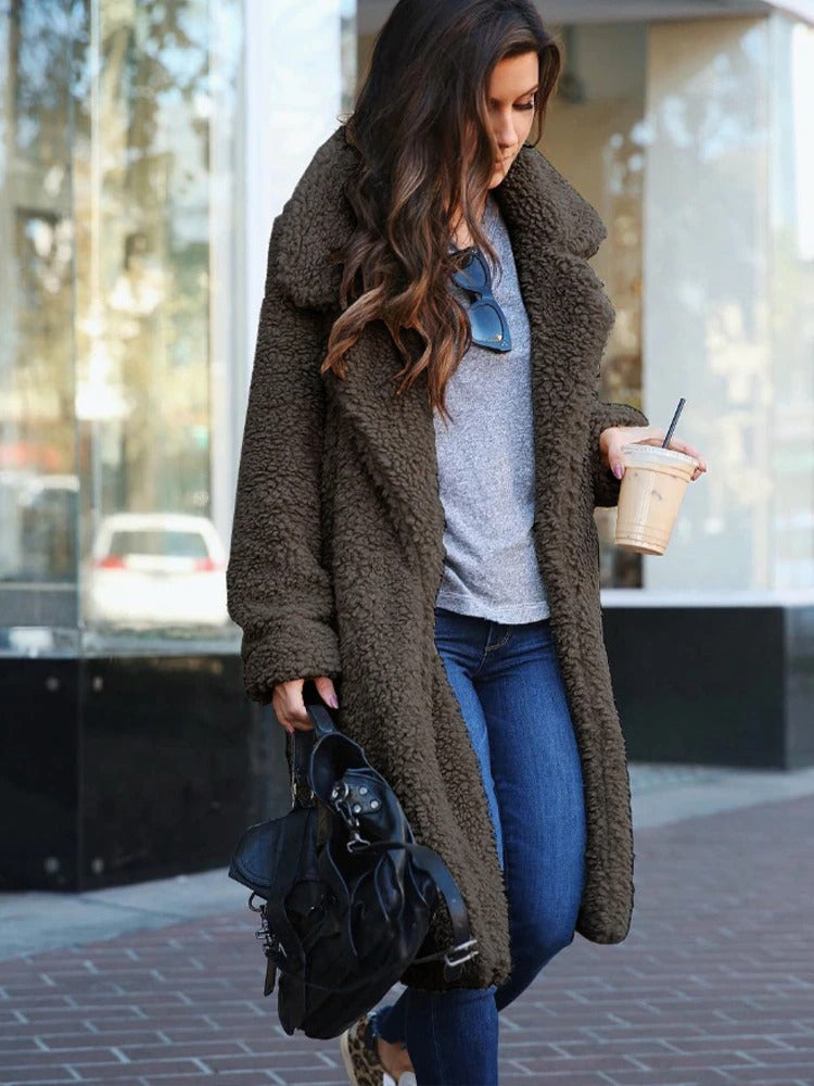 Lia | Teddy coat hidden pocket soft lining comfortable - Winter Jacket