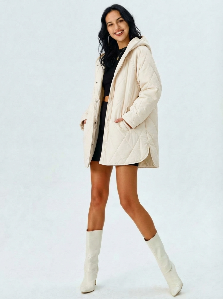Lina | Quilted Hooded Jacket