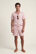Liam | Relaxed Short Sleeve Shirt and Drawstring Shorts Set