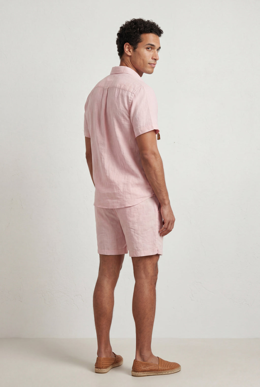 Liam | Relaxed Short Sleeve Shirt and Drawstring Shorts Set