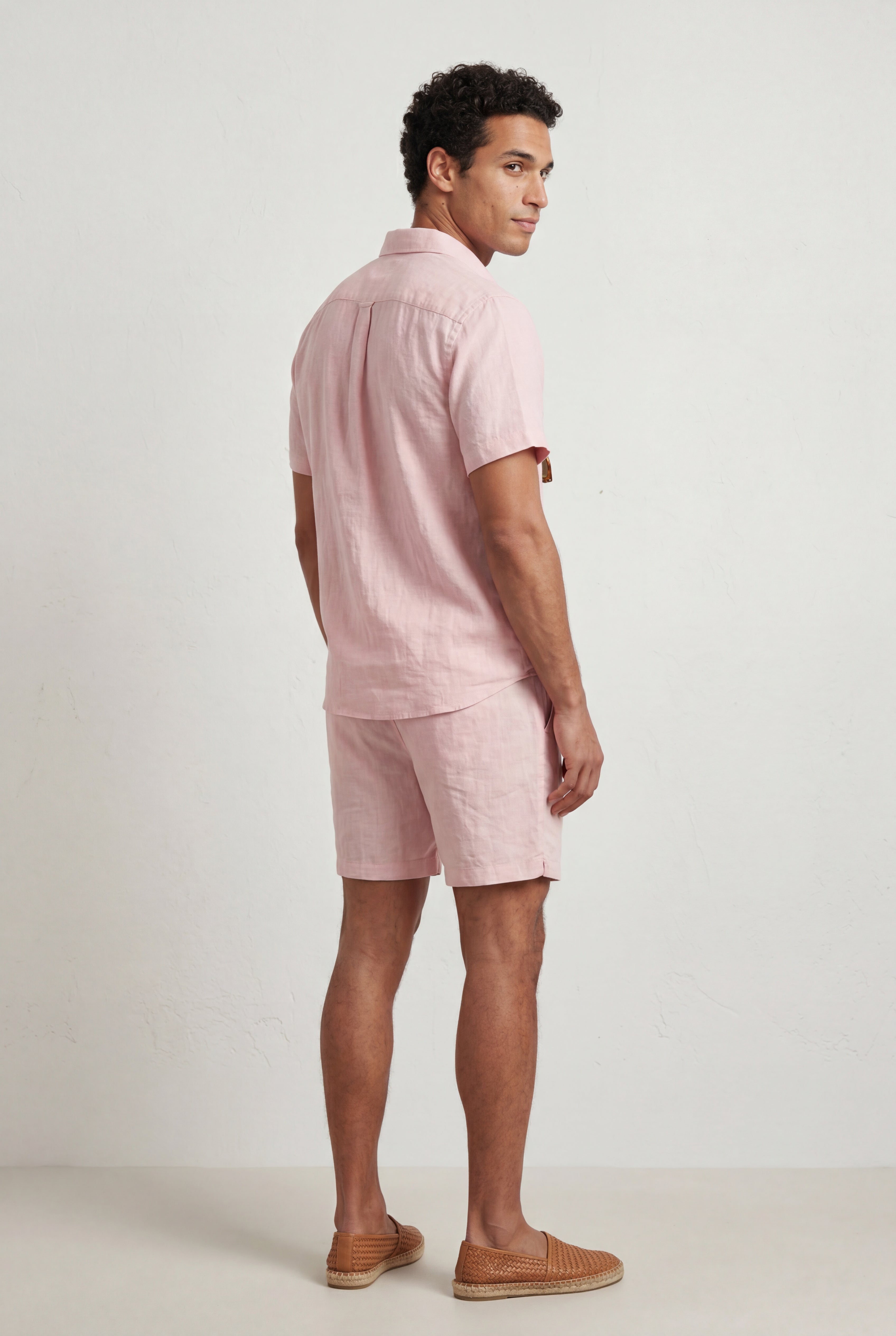 Liam | Relaxed Short Sleeve Shirt and Drawstring Shorts Set