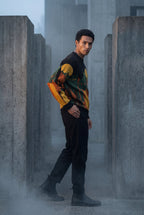 Abstract Cat Graphic Crew Neck Long Sleeve Sweater | James