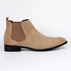 Kian | Almond Toe Chelsea Boots with Low Stacked Heel