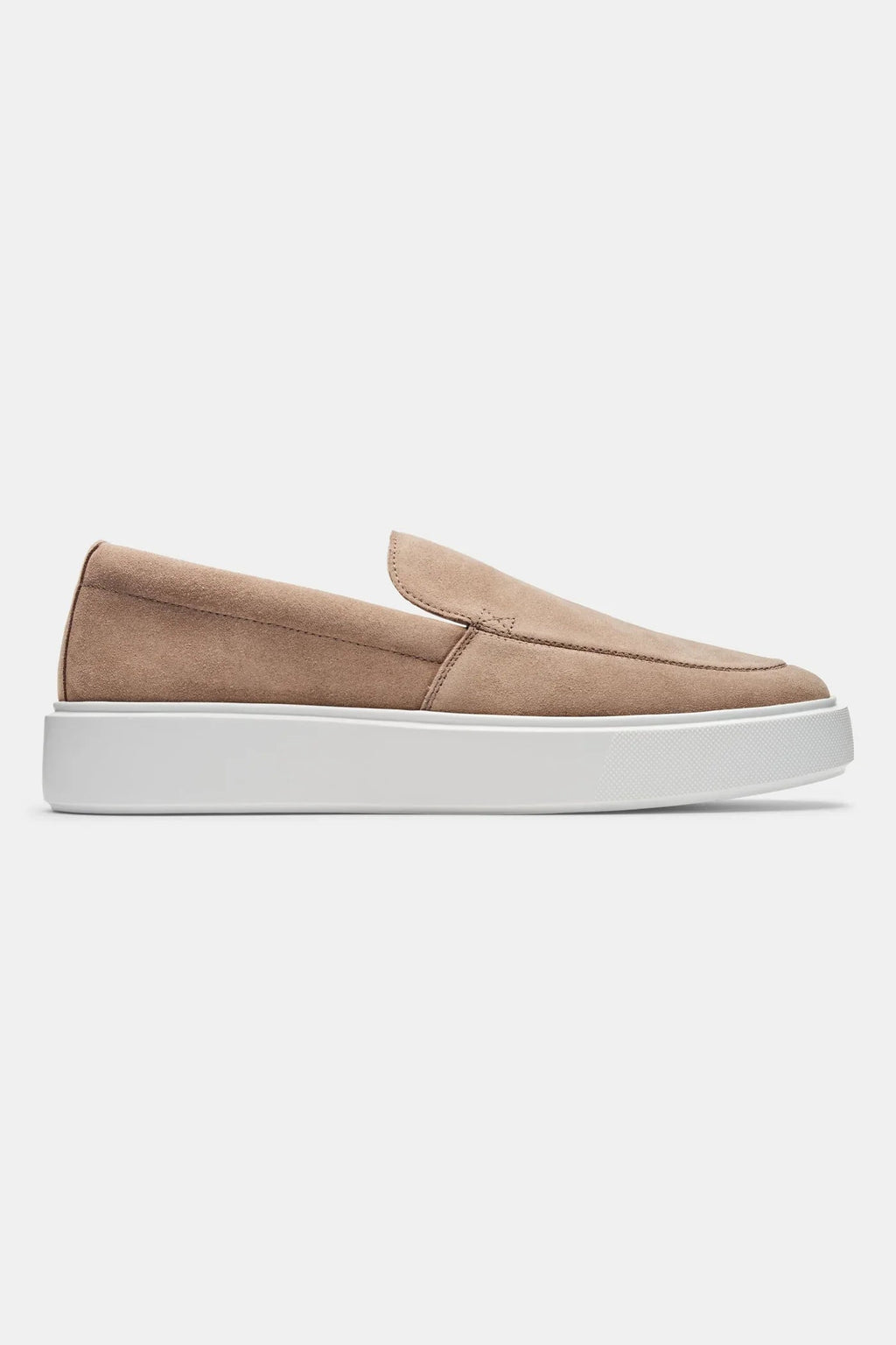 Liam | Beige Chunky Lug Sole Loafers Almond Toe Slip-on
