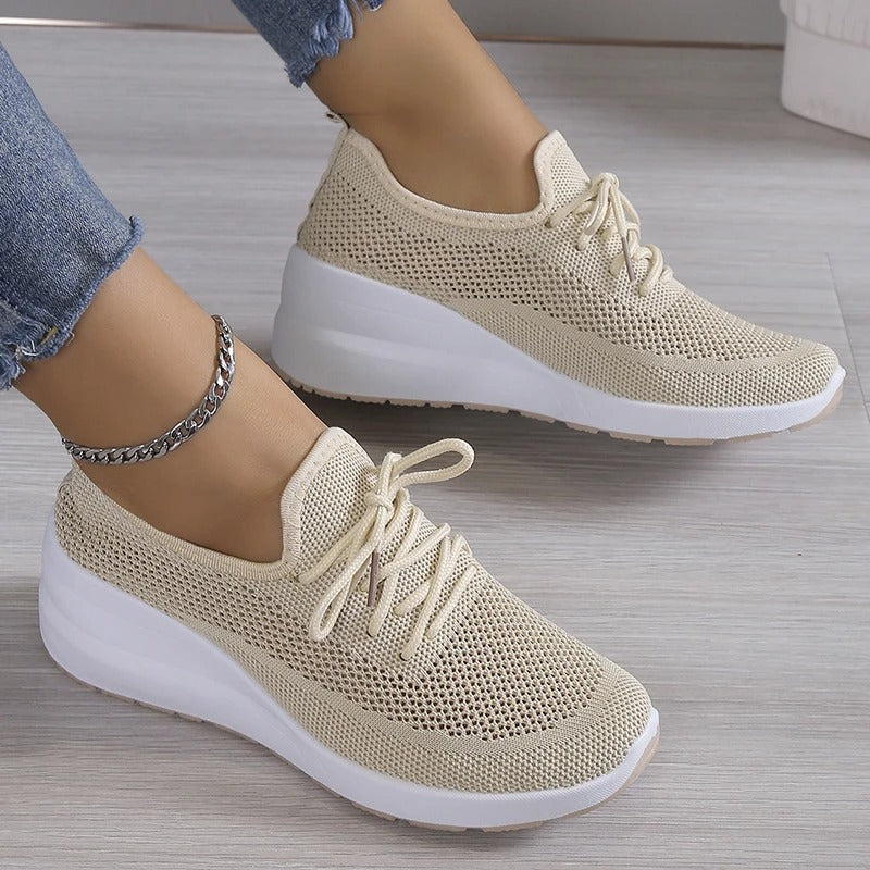 Lia | Breathable Platform Walking Sneakers