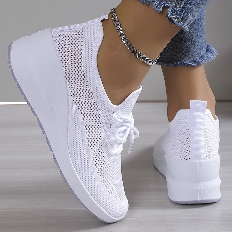 Lia | Breathable Platform Walking Sneakers