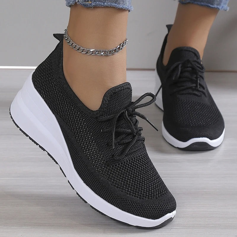 Lia | Breathable Platform Walking Sneakers
