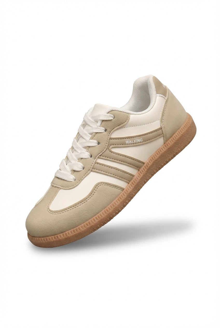 Elcevi | Color-block Panel Retro Lace up Sneakers For Women