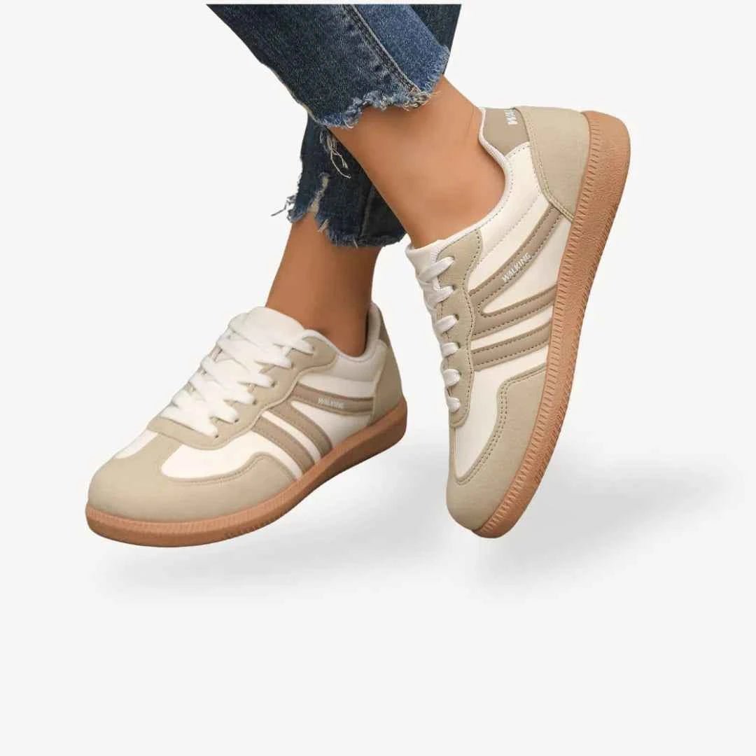 Elcevi | Color-block Panel Retro Lace up Sneakers For Women