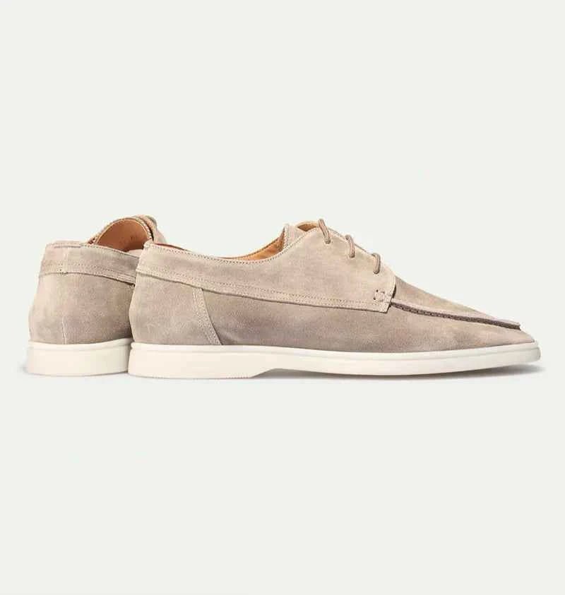 Liam | Lace-up Moc Toe Loafers with Contrasting Sole