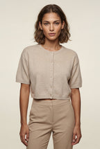 Oversized Ribbed Button-front Cardigan Sweater | Senna