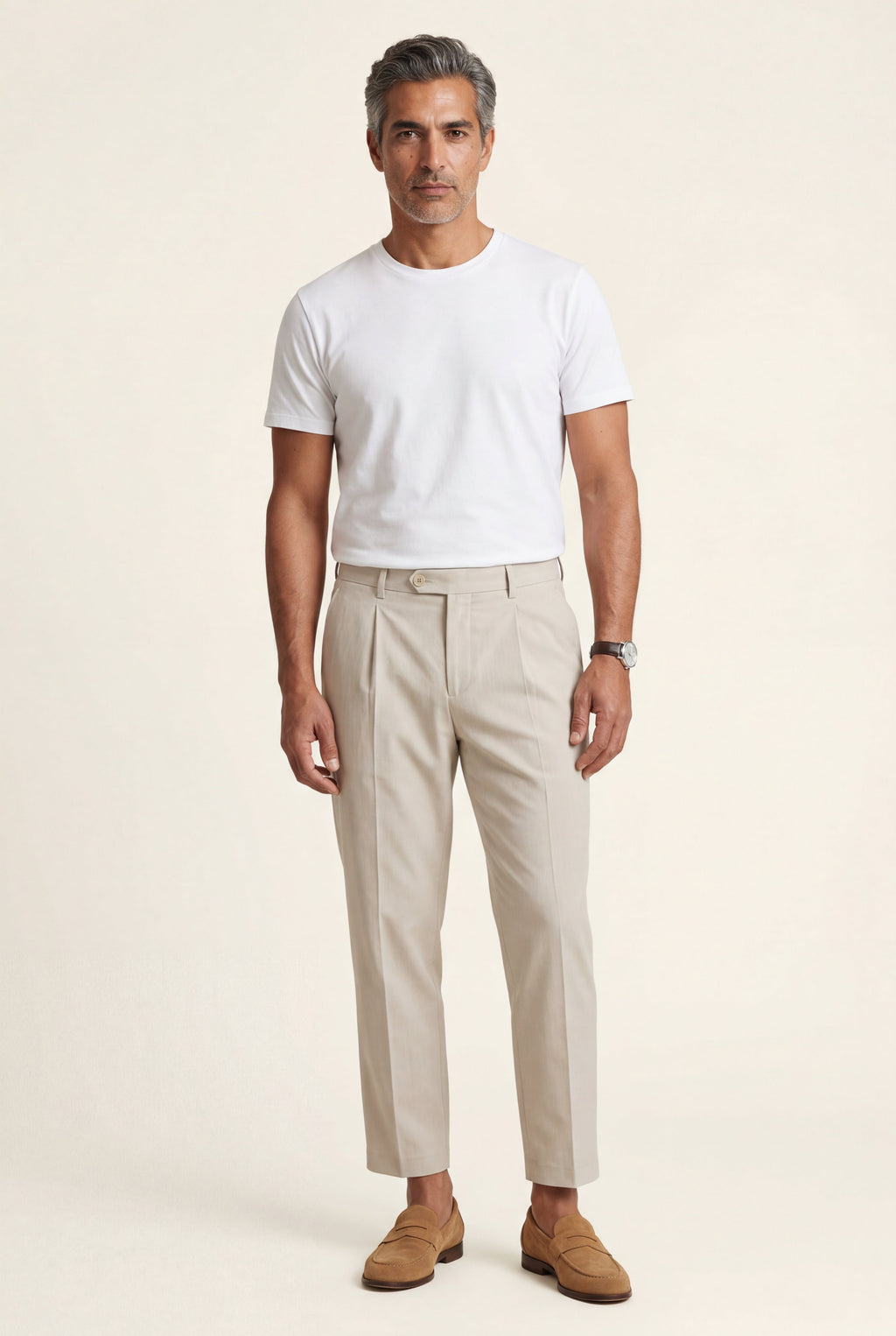 Liam | Pleated Straight Leg Tailored Dress Trousers