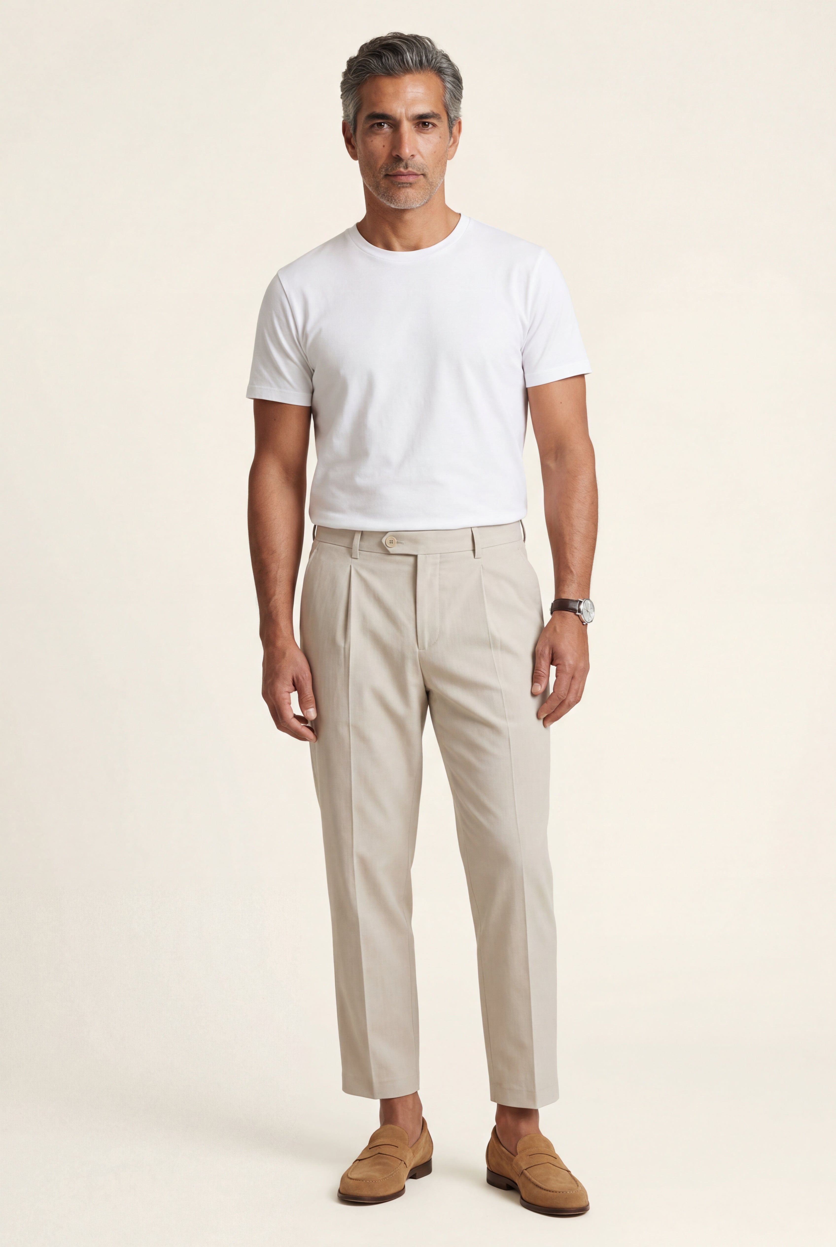 Liam | Pleated Straight Leg Tailored Dress Trousers