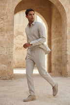 Liam | Relaxed Button-down Shirt and Drawstring Trouser Set