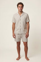 Liam | Relaxed Short Sleeve Shirt and Drawstring Shorts Set