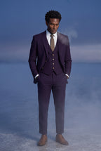 Gio | Slim-fit Three-piece Wedding Suit with Notch Lapel Blazer