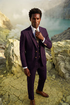Gio | Slim-fit Three-piece Wedding Suit with Notch Lapel Blazer