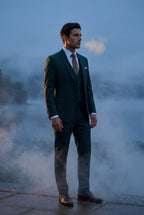 Gio | Slim-fit Three-piece Wedding Suit with Notch Lapel Blazer