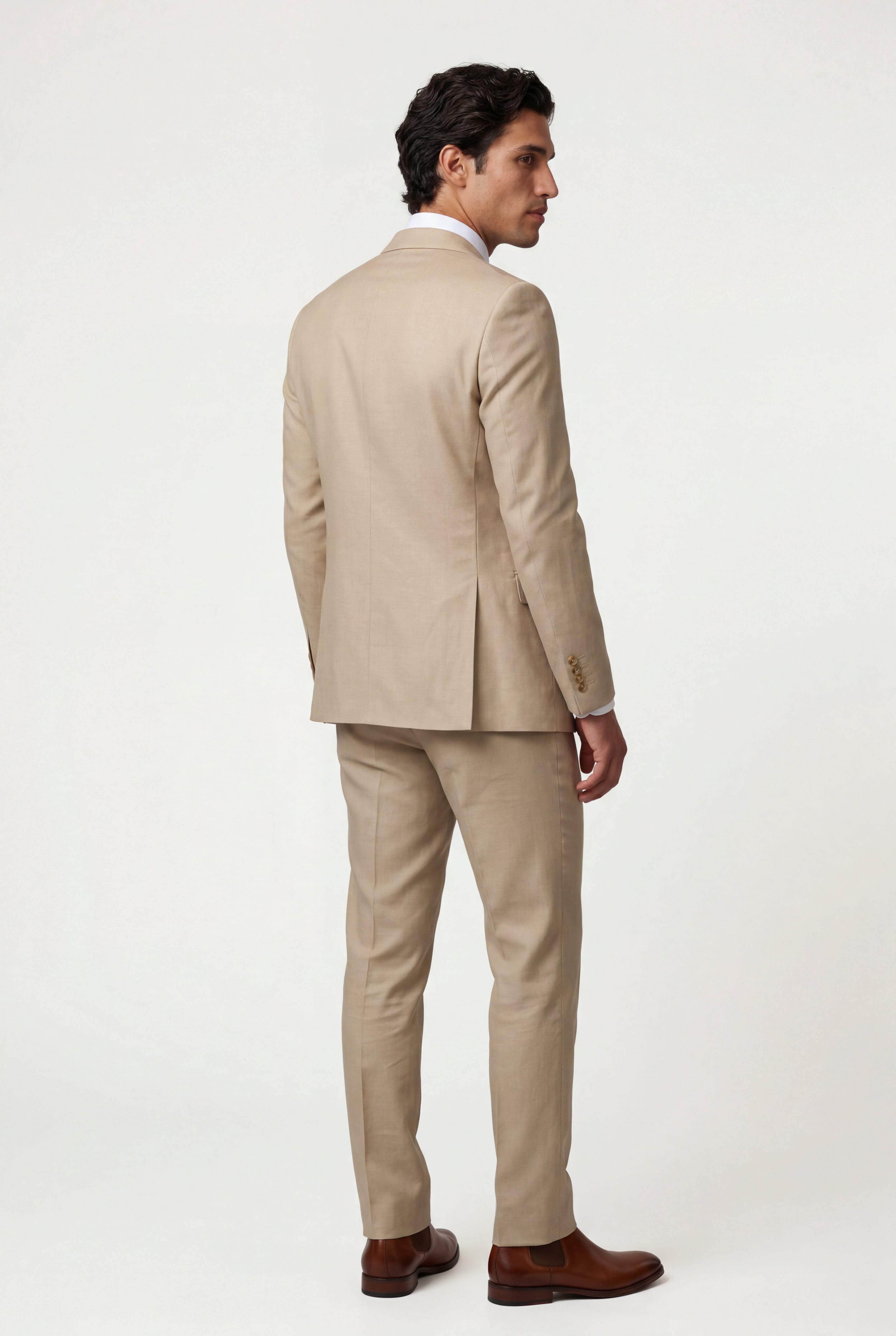 Gio | Slim-fit Three-piece Wedding Suit with Notch Lapel Blazer