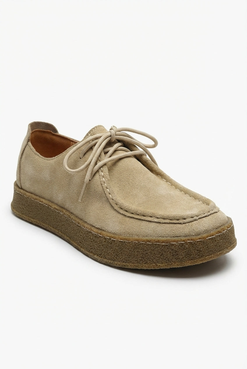 Gio | Structured Moc Toe Lace-up Casual Shoes