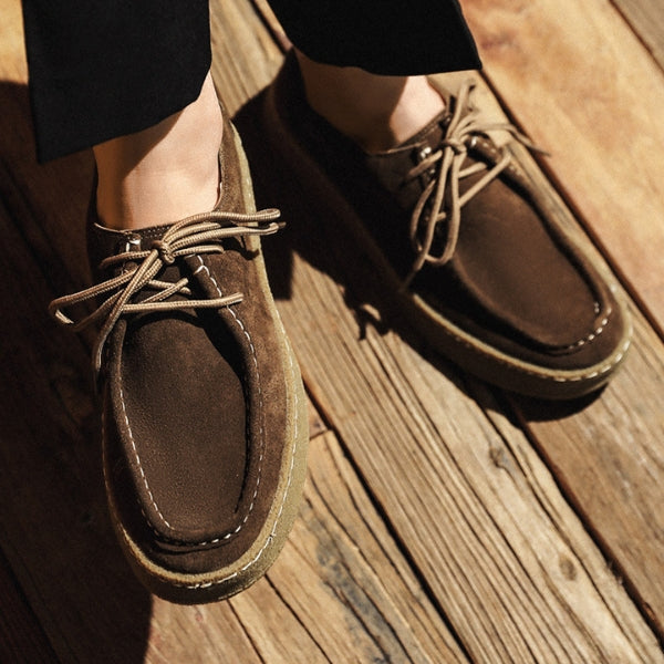 Gio | Structured Moc Toe Lace-up Casual Shoes