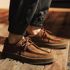 Gio | Structured Moc Toe Lace-up Casual Shoes