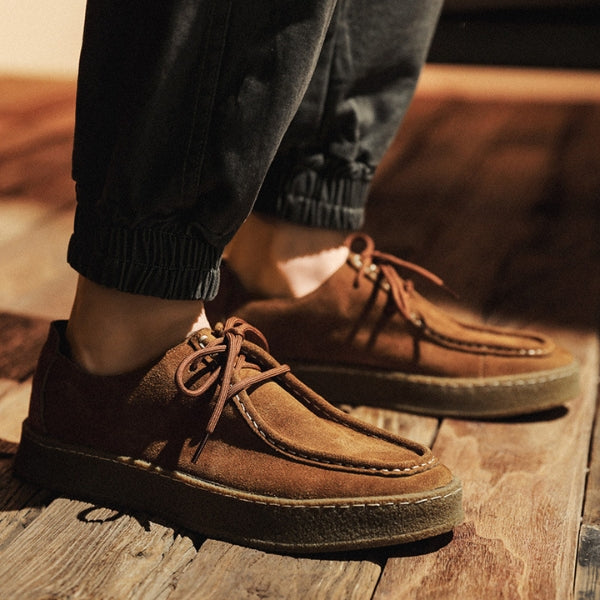 Gio | Structured Moc Toe Lace-up Casual Shoes