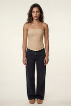 Lisa | Structured Strapless Boned Corset Top