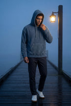 Liam | Texture Hooded Pullover Jacket with Kangaroo Pocket
