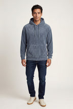 Liam | Texture Hooded Pullover Jacket with Kangaroo Pocket