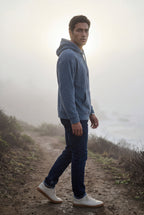 Liam | Texture Hooded Pullover Jacket with Kangaroo Pocket