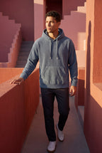 Liam | Texture Hooded Pullover Jacket with Kangaroo Pocket