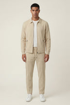 Liam | Textured Zip-up Jacket and Jogger Set with Ribbed Detail
