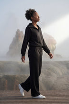 Lia | Wide-leg Zip Collar Lounge Set with Relaxed Pullover