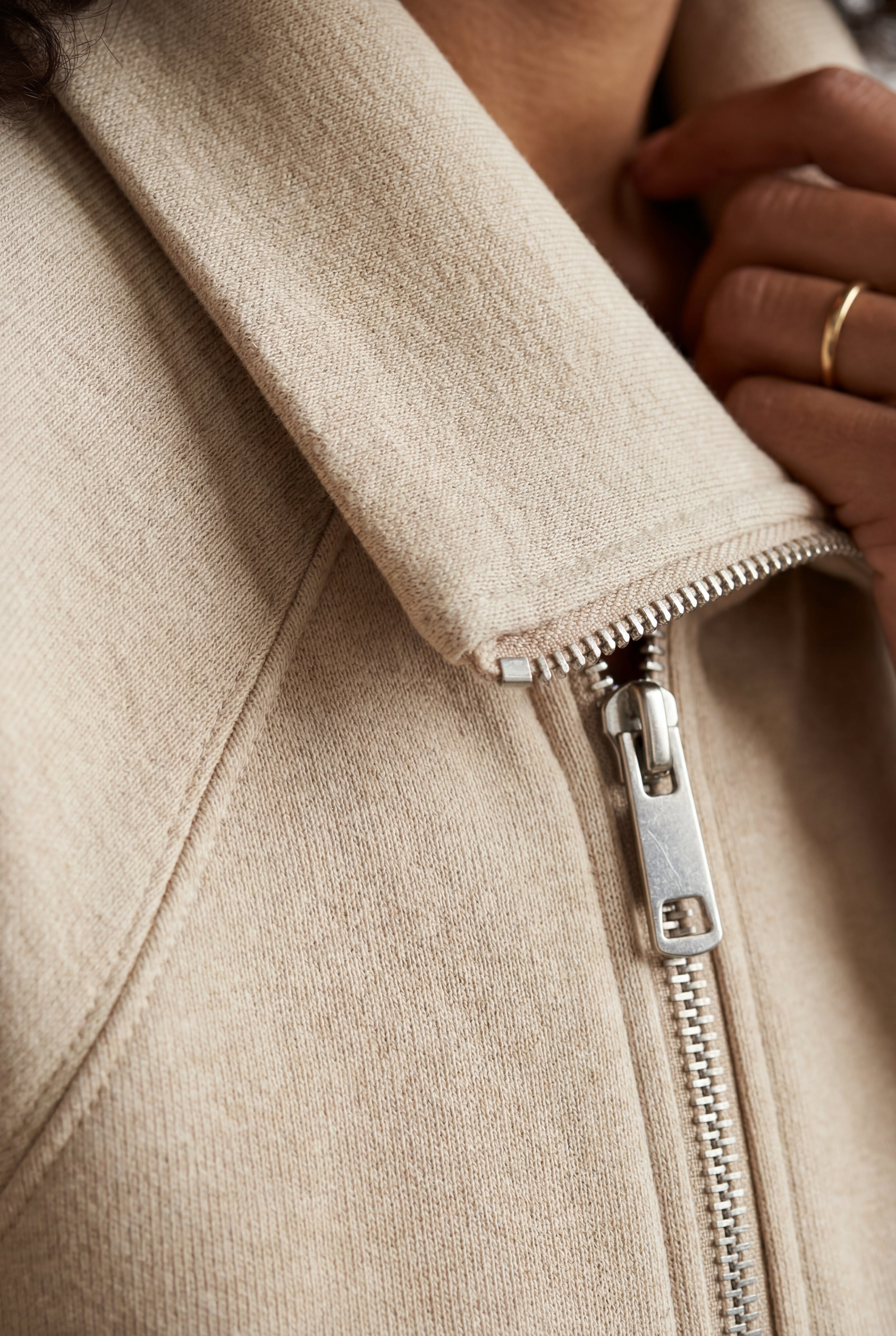 Lia | Wide-leg Zip Collar Lounge Set with Relaxed Pullover