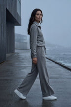 Lia | Wide-leg Zip Collar Lounge Set with Relaxed Pullover