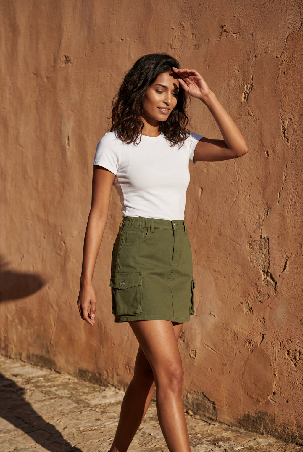 Alyssa | Cargo Pocket A-Line Mini Skirt with Flap Details For Women