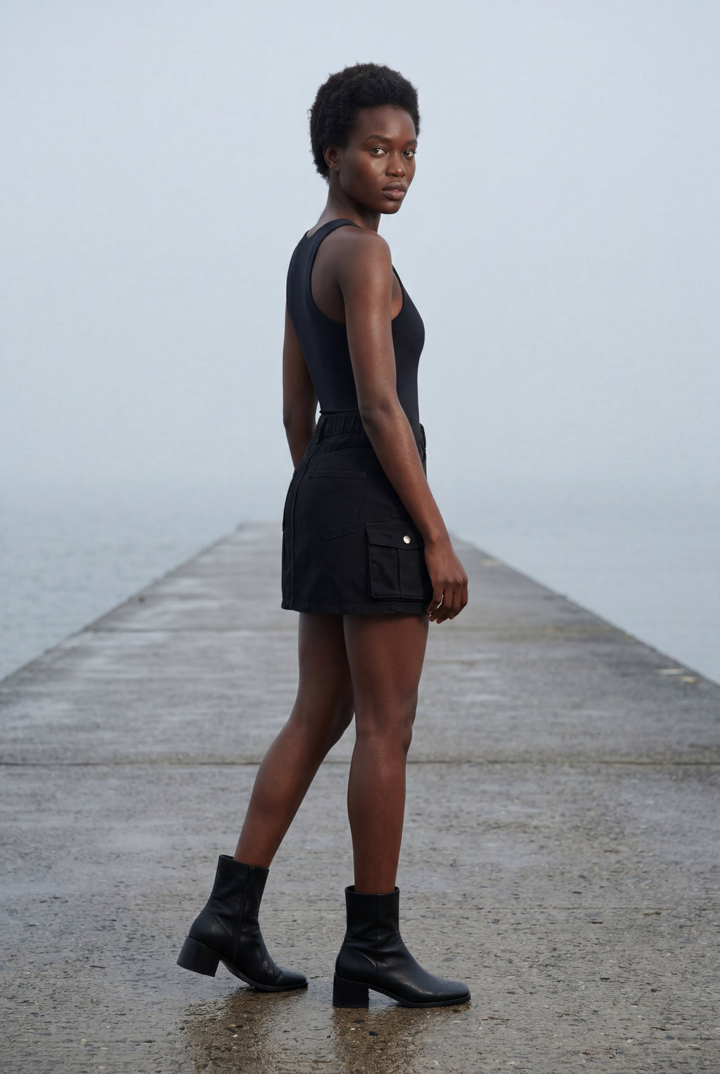 Alyssa | Cargo Pocket A-Line Mini Skirt with Flap Details For Women