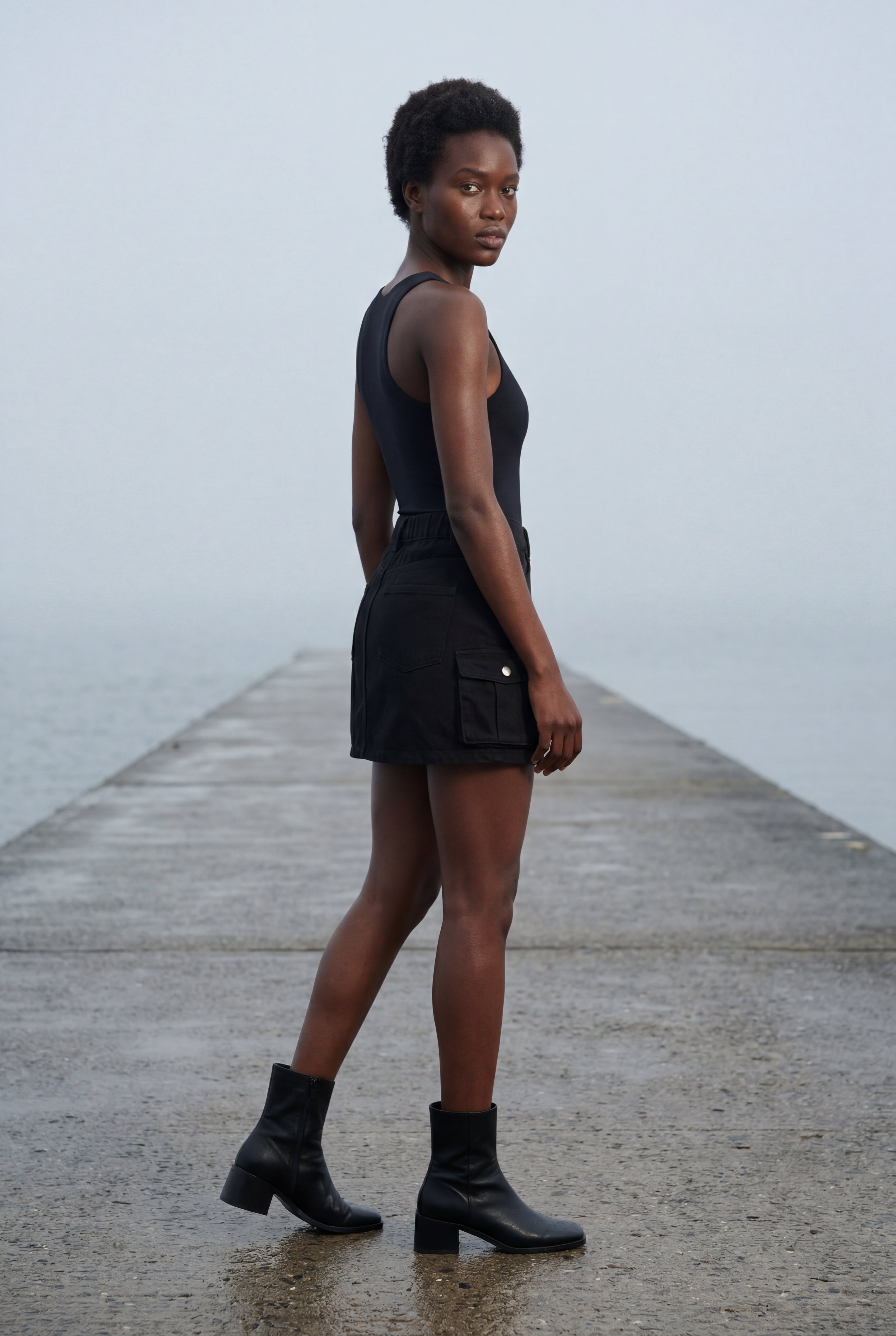 Alyssa | Cargo Pocket A-Line Mini Skirt with Flap Details For Women