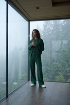 Lucy | Zip-up Bomber Jacket Wide-leg Tracksuit Set