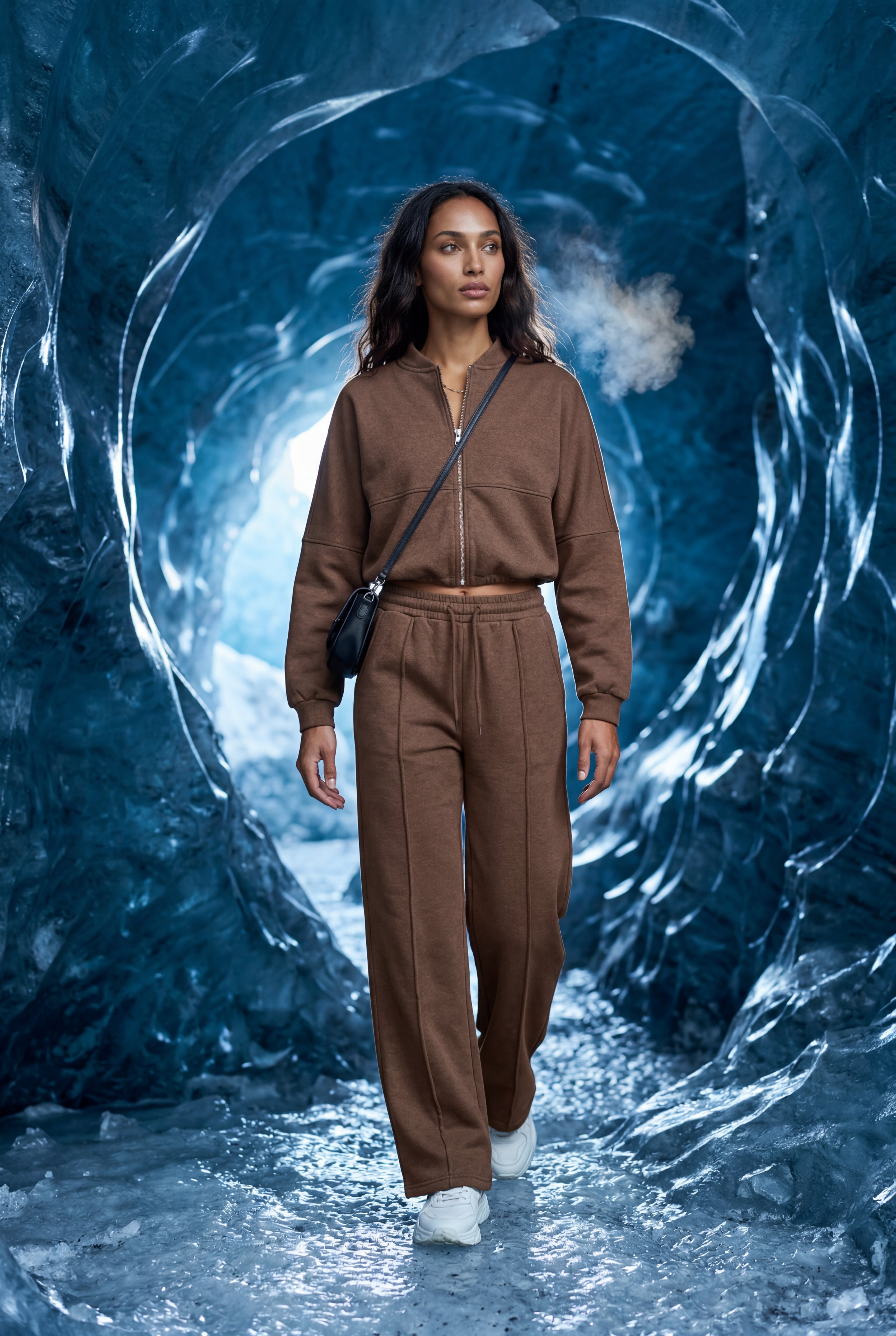 Lucy | Zip-up Bomber Jacket Wide-leg Tracksuit Set