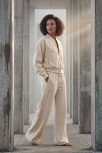 Lucy | Zip-up Bomber Jacket Wide-leg Tracksuit Set