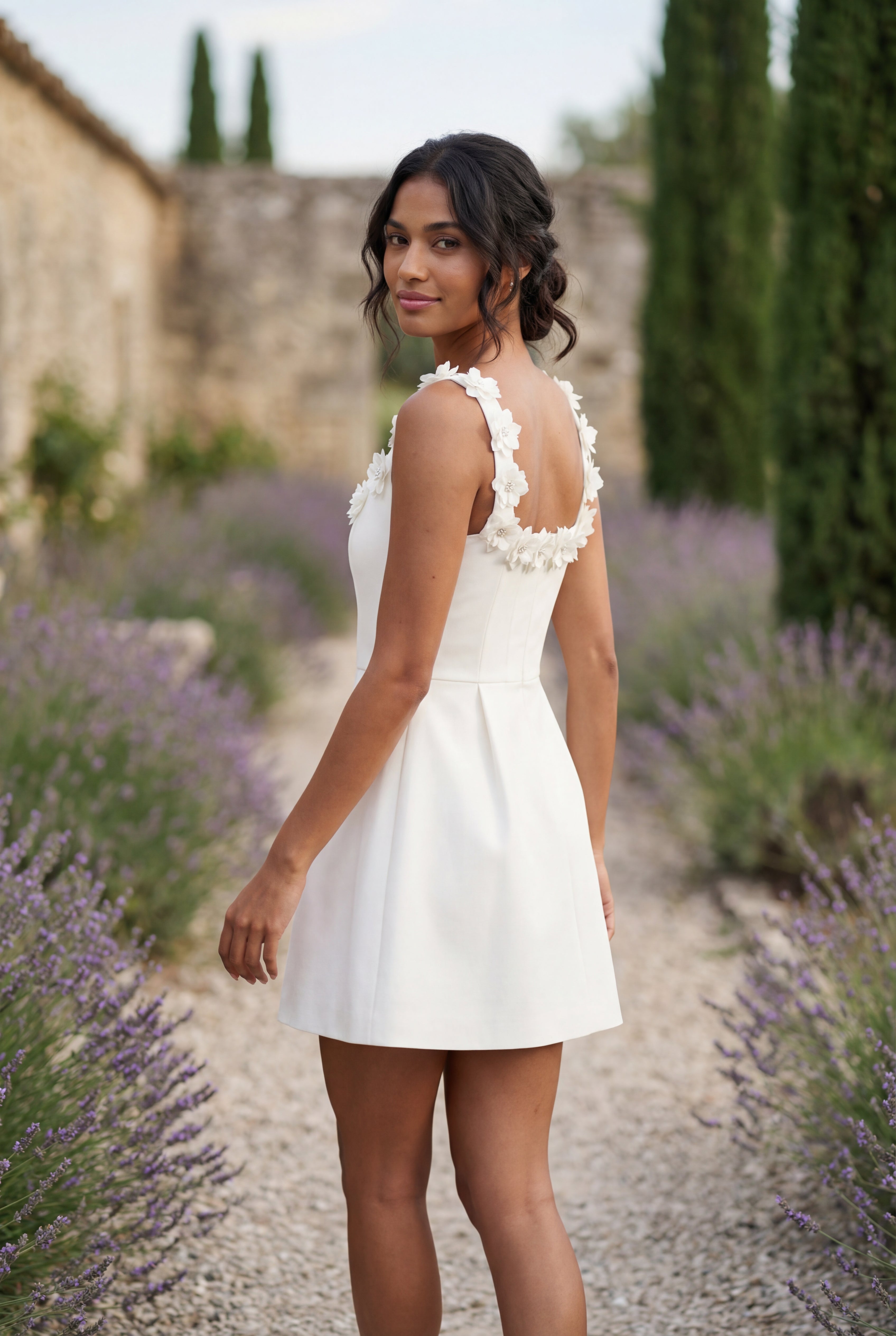 Elcevi | A-line Mini Dress with Scoop Neckline For Women