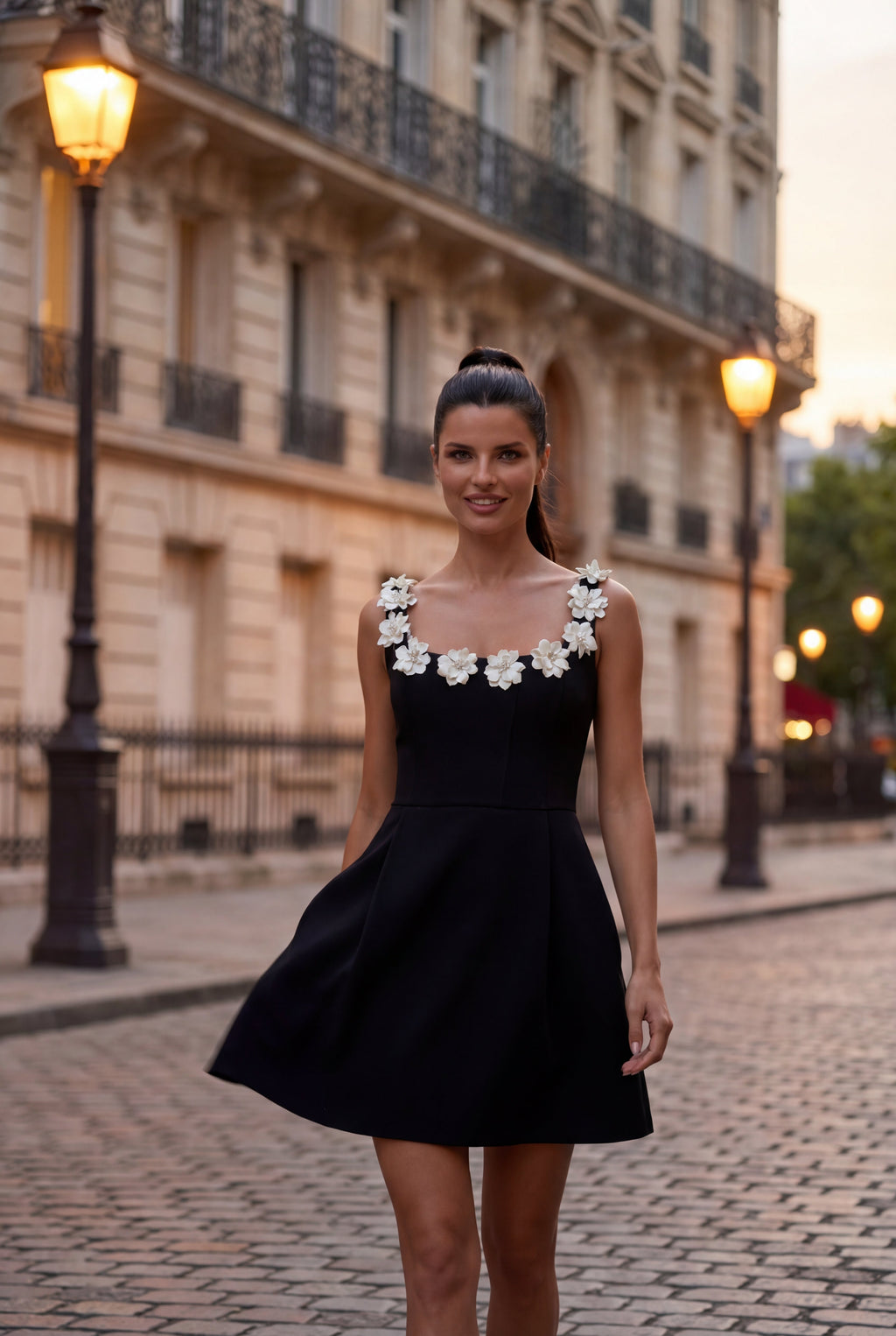 Elcevi | A-line Mini Dress with Scoop Neckline For Women